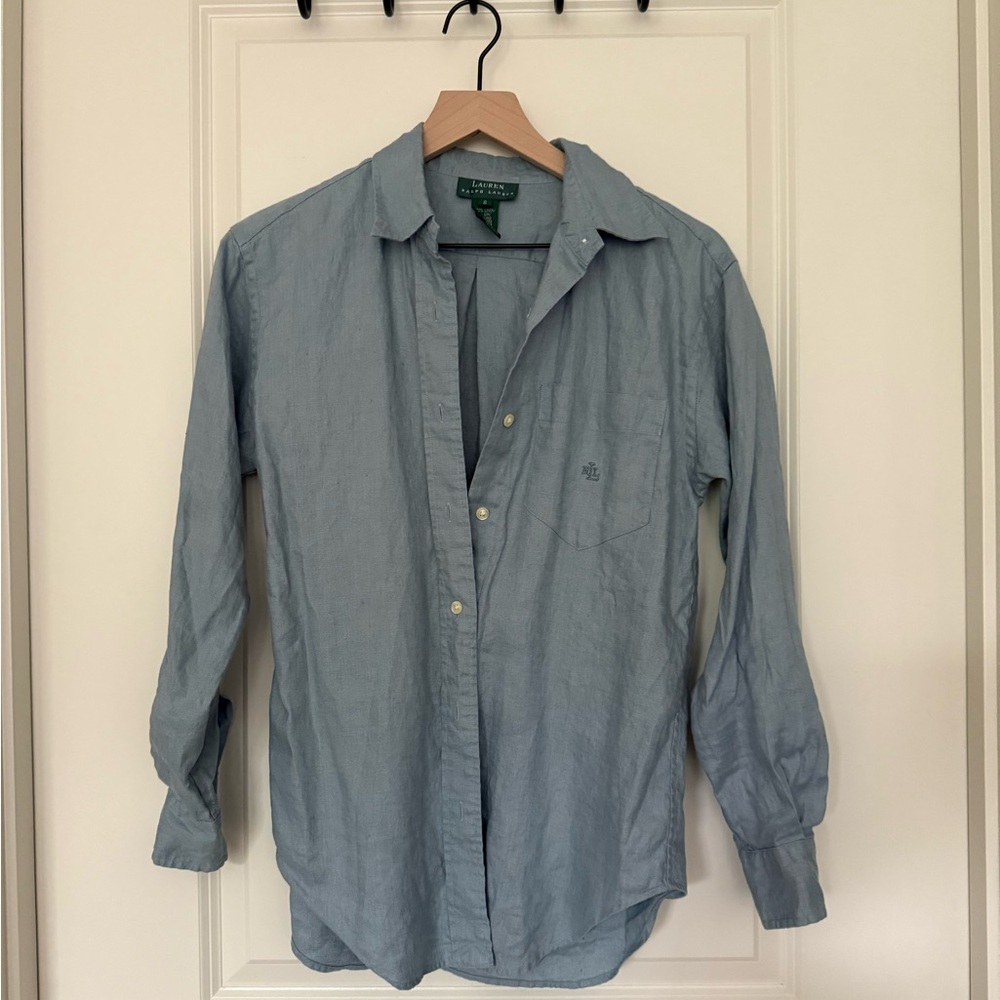 Ralph Lauren Blue Casual Button Down Shirt